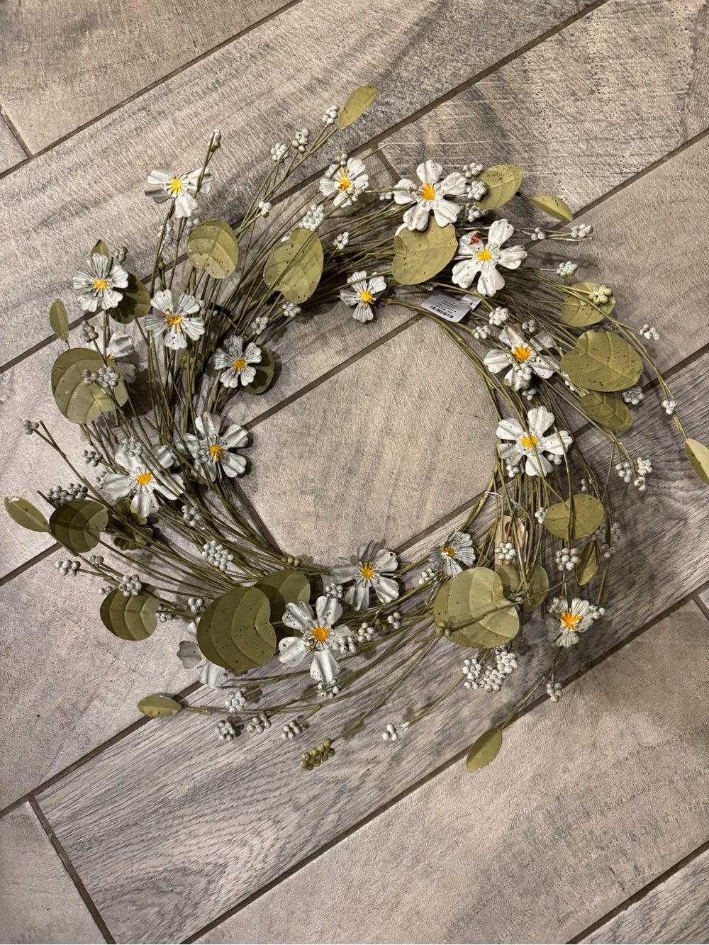 NEW Anthropologie X Terrain Flower + Eucalyptus Iron Wreath, 24” - Picture 2 of 5